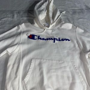 Mens small white champion hoodie